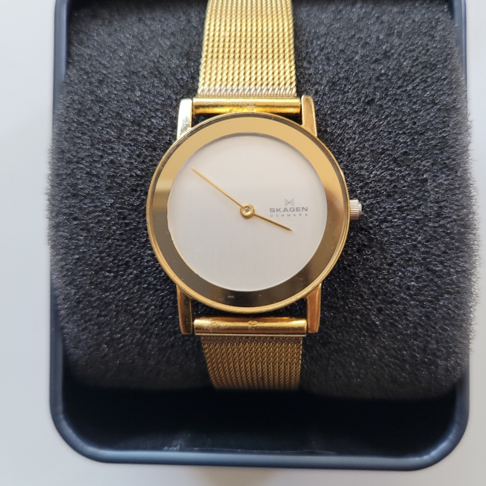 Skagen Denmark Lady's Vintage Watch Gold-tone